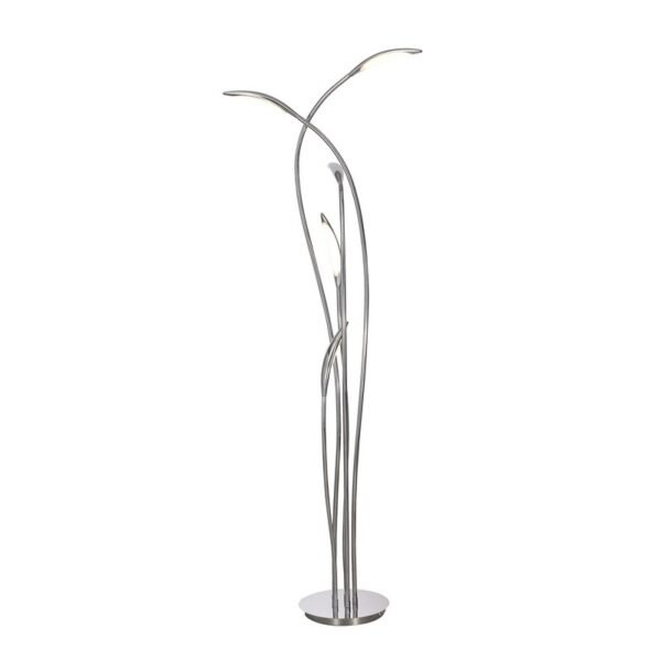 Lampadaire Led chrome, diffuseur acrylique