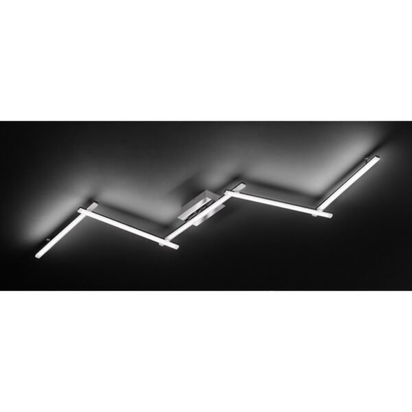 Plafonnier Led chrome, diffuseur acrylique