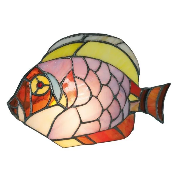 Lampe Tiffany poisson pâte de verre