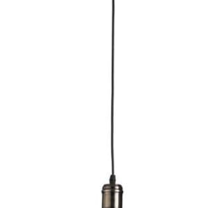 Suspension métal noir, laiton patiné et verre clair diam. 25