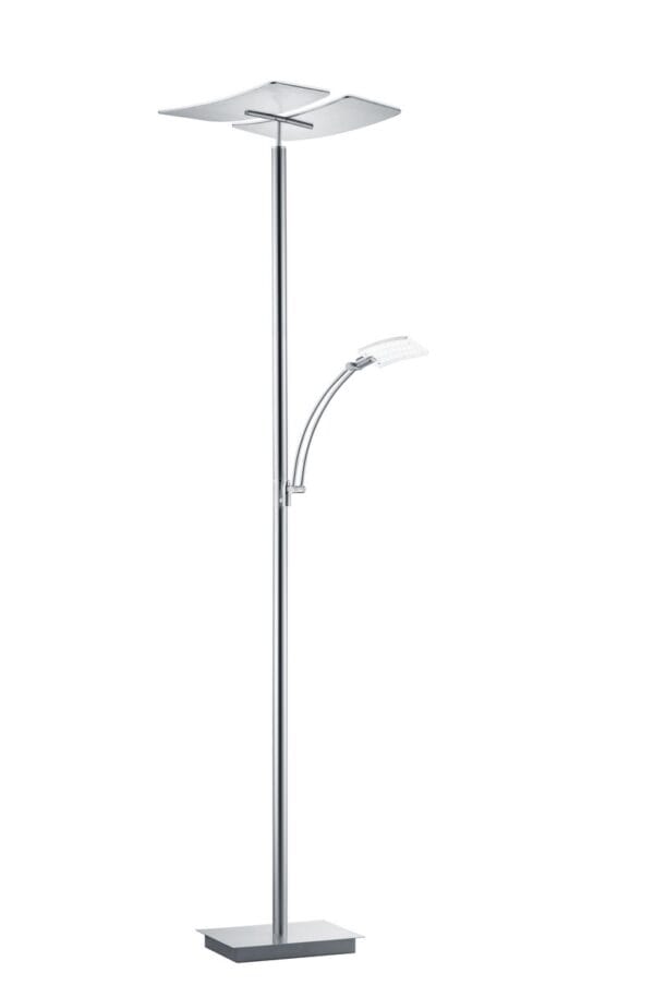 Lampadaire DUO nickel LED 36W + 6W