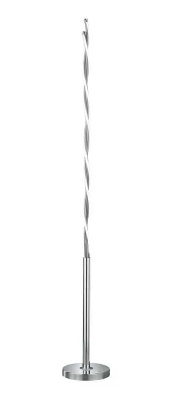 Lampadaire LED chrome diffuseur acrylique