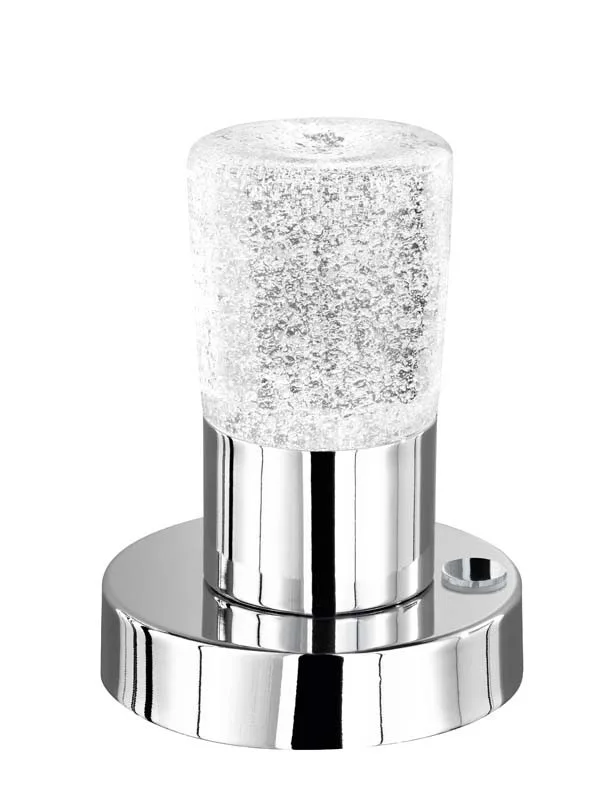 Lampe LED chrome diffuseur acrylique bullé