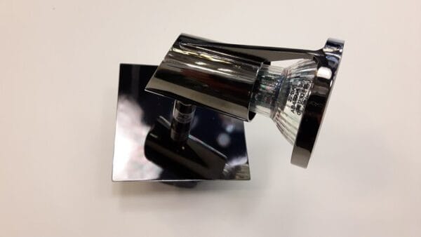 Spot TEX décor chrome noir GU10 compatible LED.