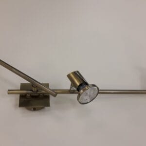 Rampe 3 spots TEX décor laiton patiné GU10 compatible LED.