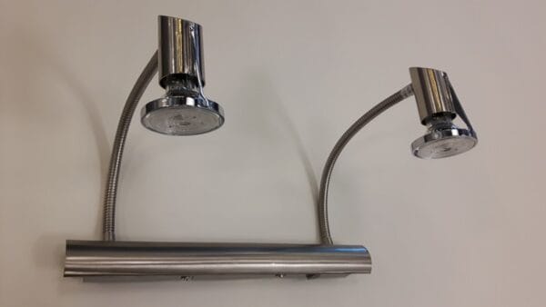 Rampe 2 spots flex TEX décor nickel GU10 compatible LED.