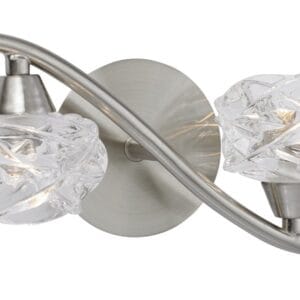 Lustre 4 lumières nickel verreries claires