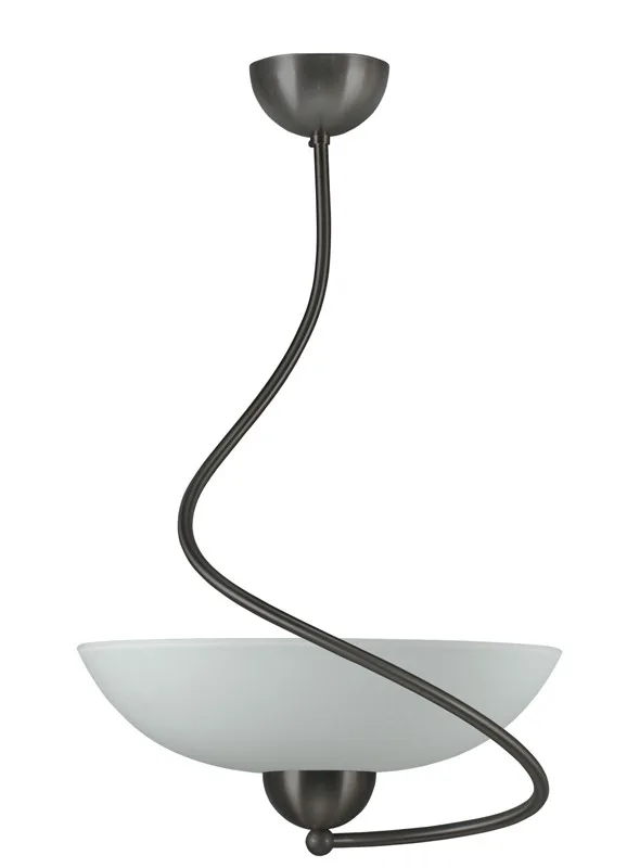 Suspension PLUTON 1 lumière laiton massif graphite