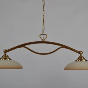 Lustre TERESA 2 lumières laiton massif