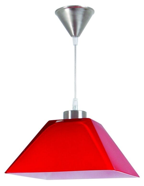 Suspension RYCKAERT verre 26x26 Rouge