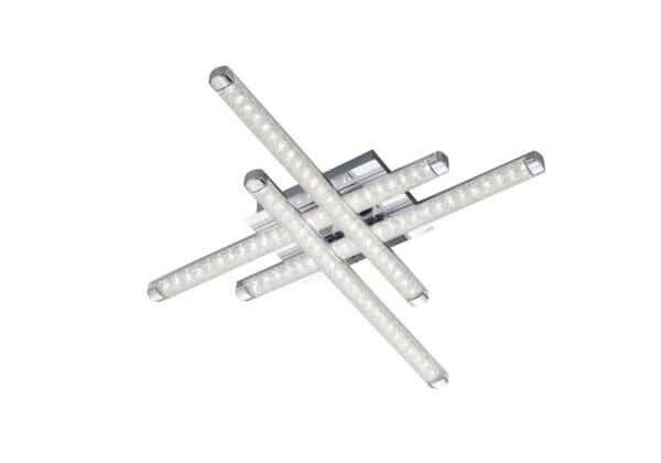 Plafonnier LED chrome/acrylique effet pailleté