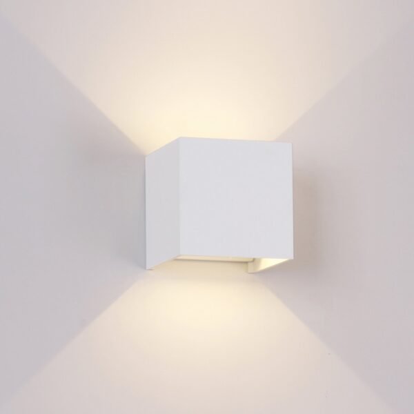 Applique LED métal blanc intérieur/extérieur