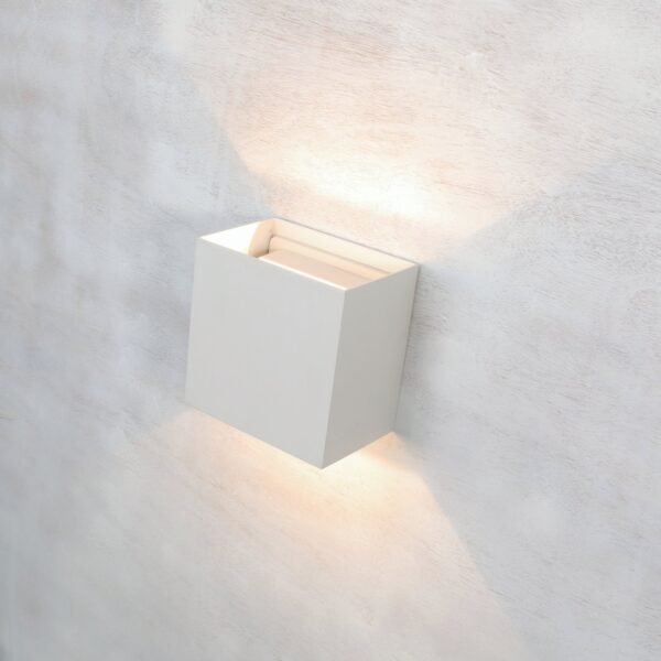 Applique LED métal blanc intérieur/extérieur