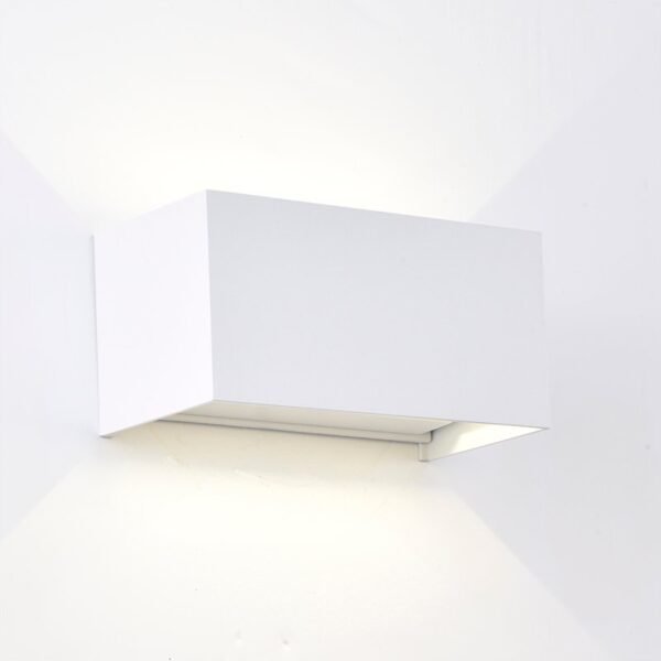 Applique LED métal blanc intérieur/extérieur