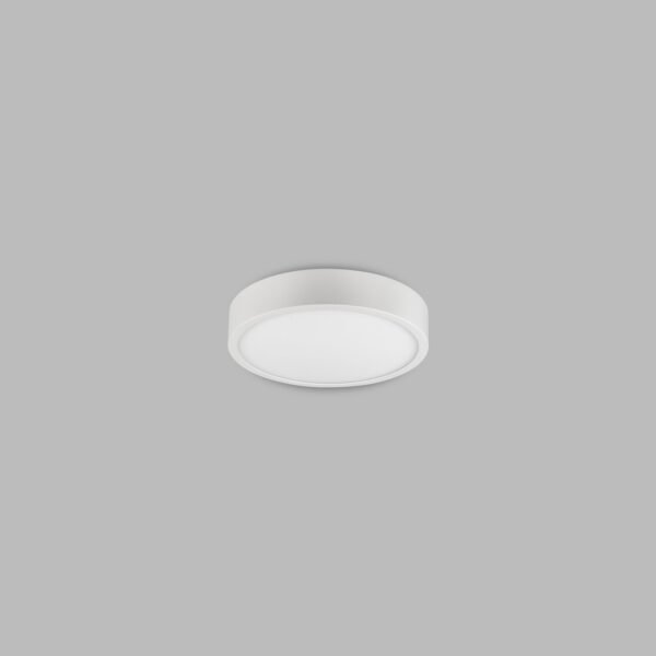 Plafonnier rond LED métal blanc