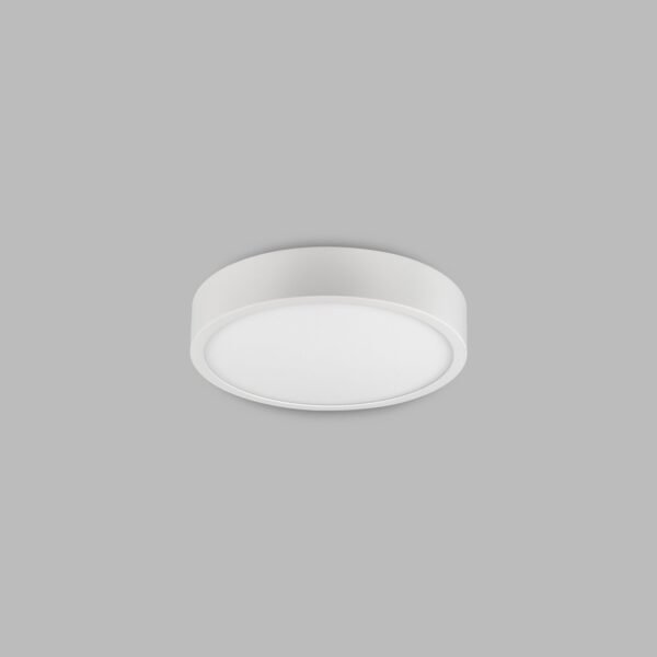 Plafonnier rond LED métal blanc