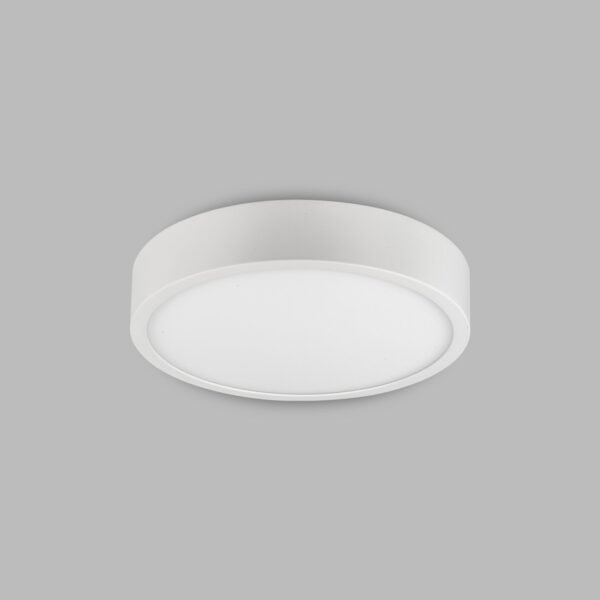 Plafonnier rond LED métal blanc