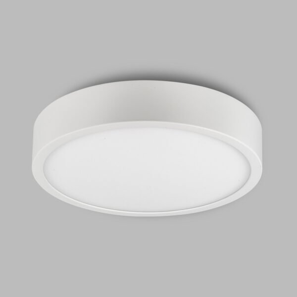 Plafonnier rond LED métal blanc