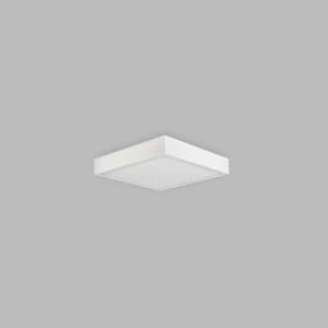 Plafonnier carré LED métal blanc