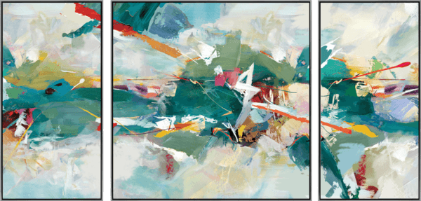 Toile peinte triptique 160x80