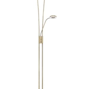 Lampadaire LED avec liseuse décor bronze