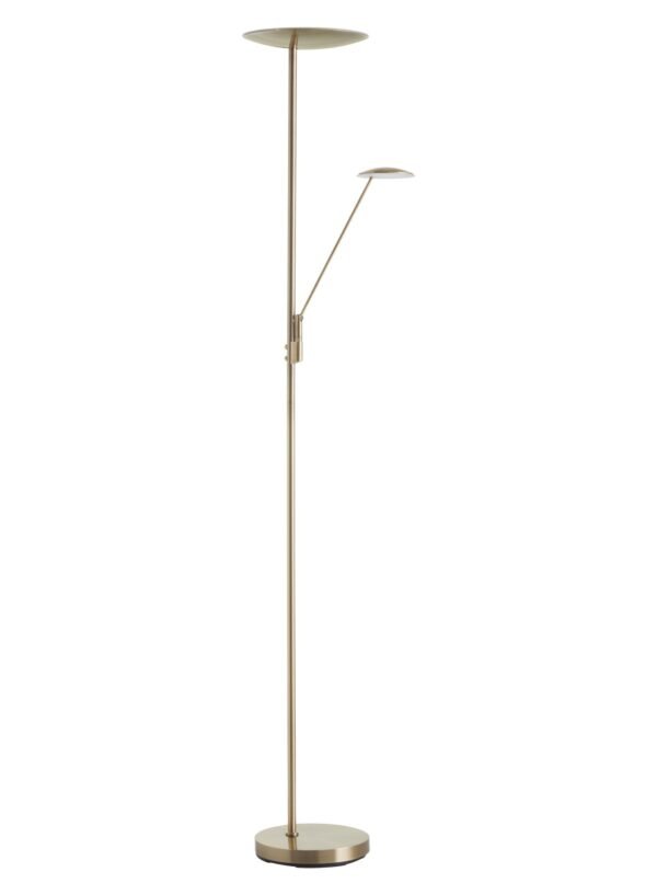 Lampadaire LED avec liseuse décor bronze