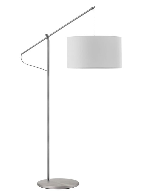 Lampadaire télescopique décor nickel