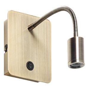 Applique liseuse LED flexible décor bronze