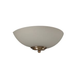 Applique laiton massif bruni et verrerie opale