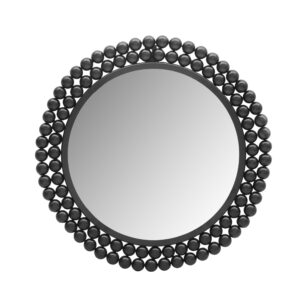 Miroir rond métal noir D46 cm