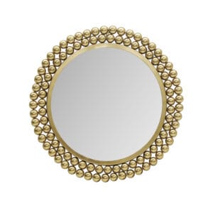 Miroir rond métal doré D46 cm