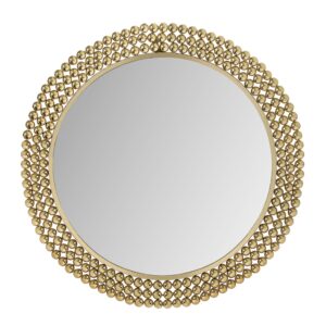 Miroir rond métal doré D76 cm