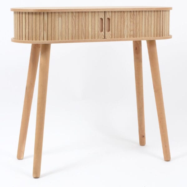 Meuble console finition bois naturel