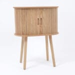 Meuble guéridon finition bois naturel