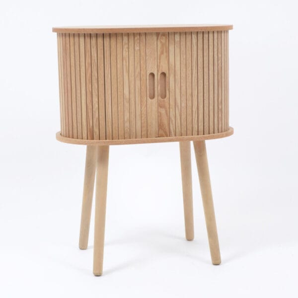 Meuble guéridon finition bois naturel