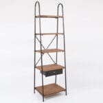 Etagère à tiroir en fer et bois de sapin