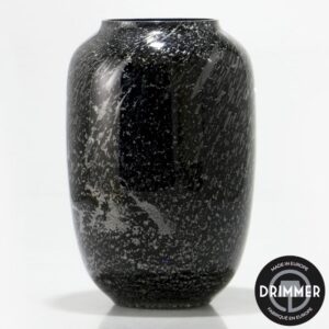 Vase en verre noir Ht 30 cm