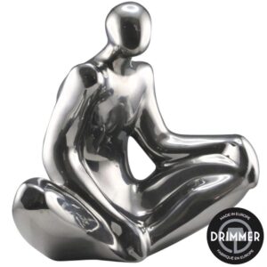 Statue céramique platine Ht 37 cm