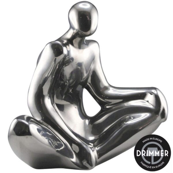 Statue céramique platine Ht 37 cm