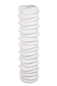 Vase cylindrique céramique blanc