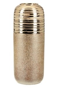 Vase céramique décor doré Ht 30 cm