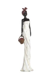 Statue résine africaine Ht 44 cm