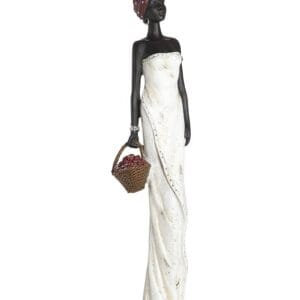 Statue résine africaine Ht 44 cm