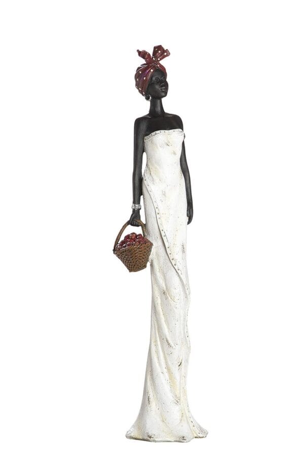 Statue résine africaine Ht 44 cm