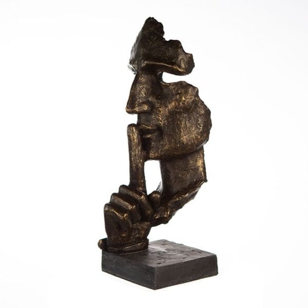Sculpture silence résine bronze