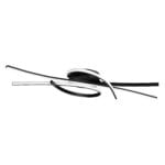 Plafonnier LED métal noir