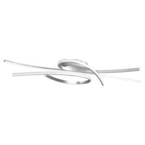 Plafonnier LED métal nickel