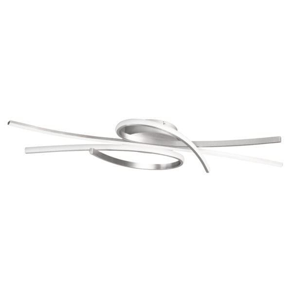 Plafonnier LED métal nickel