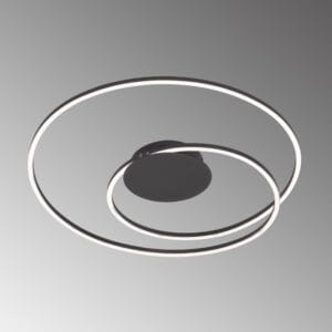 Plafonnier LED métal noir