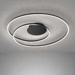 Plafonnier LED métal noir